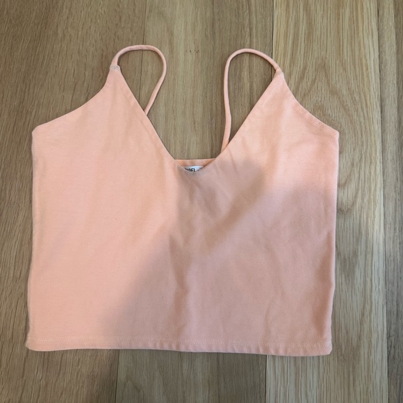 Groceries Apparel Cami Crop in Peach Pit | Fitted Crop Top Tank | Rare | XS - Picture 11 of 13